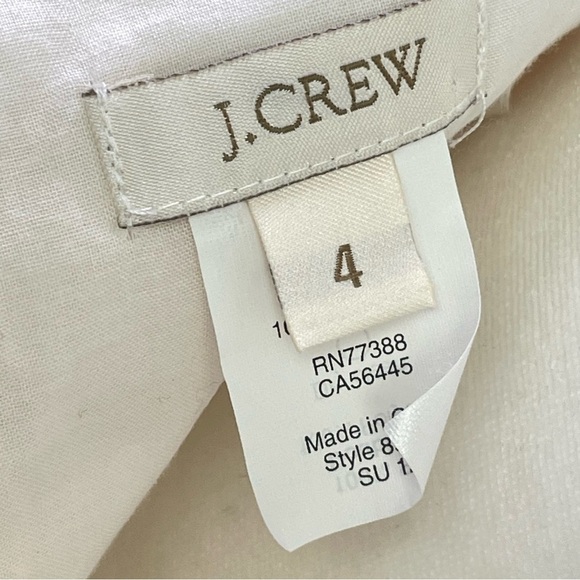 J. CREW 100% Silk Ella Garden Floral Sheath Lined Strapless Mini Dress Women's 4 - Picture 8 of 16